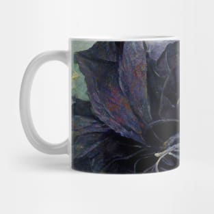 Black Rose Oil Painting Digital Art Mug